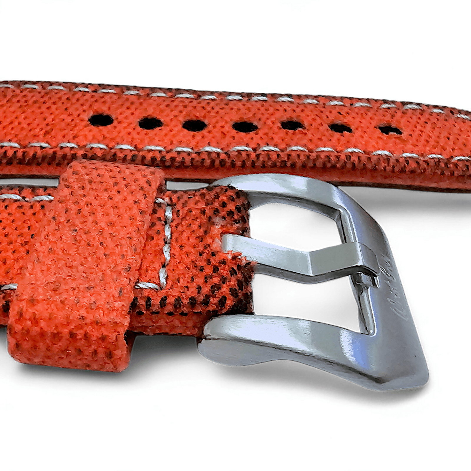 Thick Canvas Watch Strap Distressed Orange 20mm 22mm - Wrist Envy