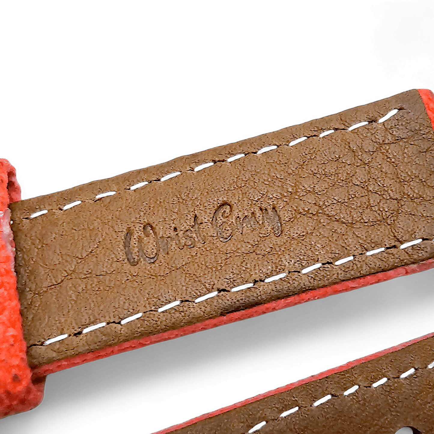 Thick Canvas Watch Strap Distressed Orange 20mm 22mm - Wrist Envy