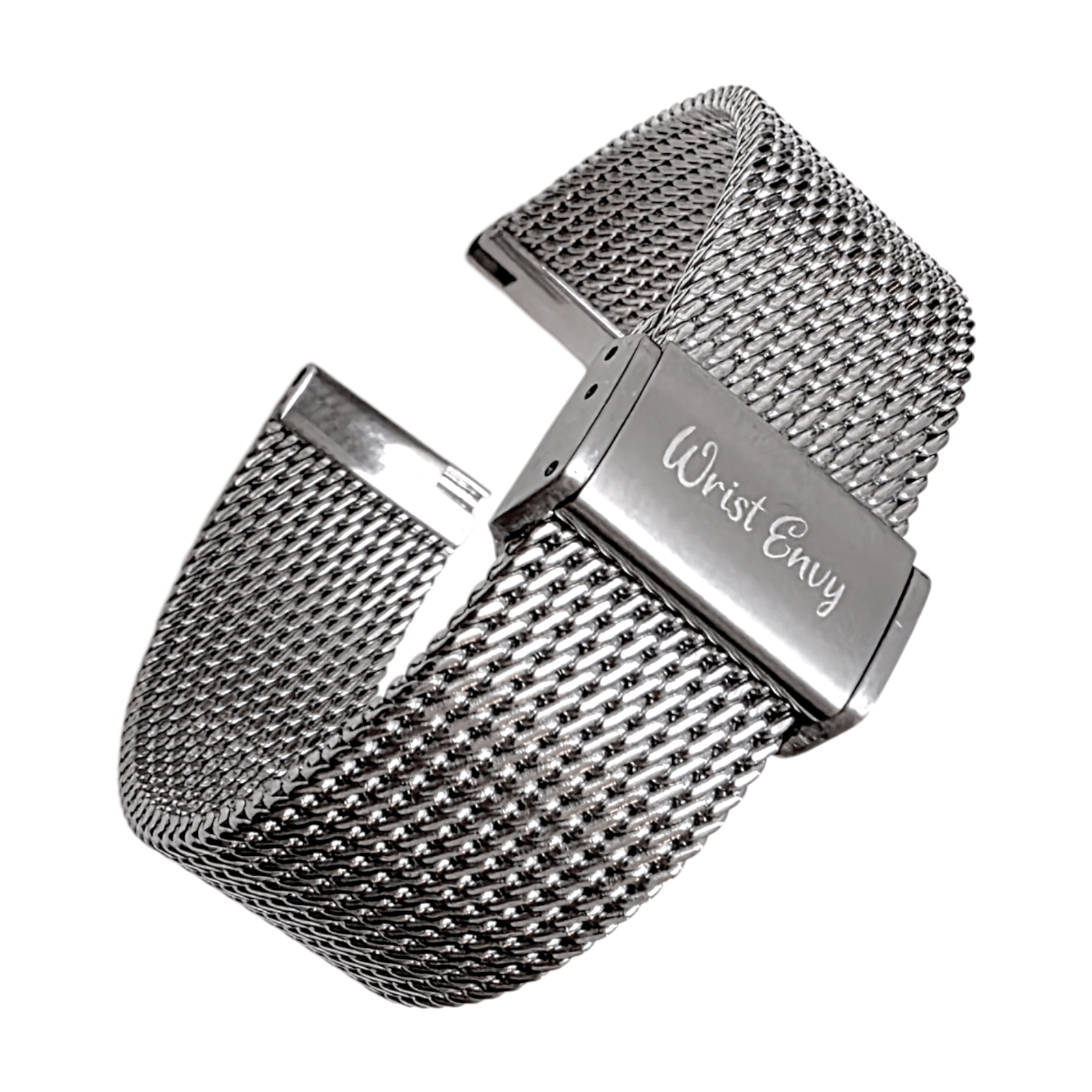 Tight Weave Mesh Watch Bracelet 316L Stainless Steel 20mm 22mm - Wrist Envy