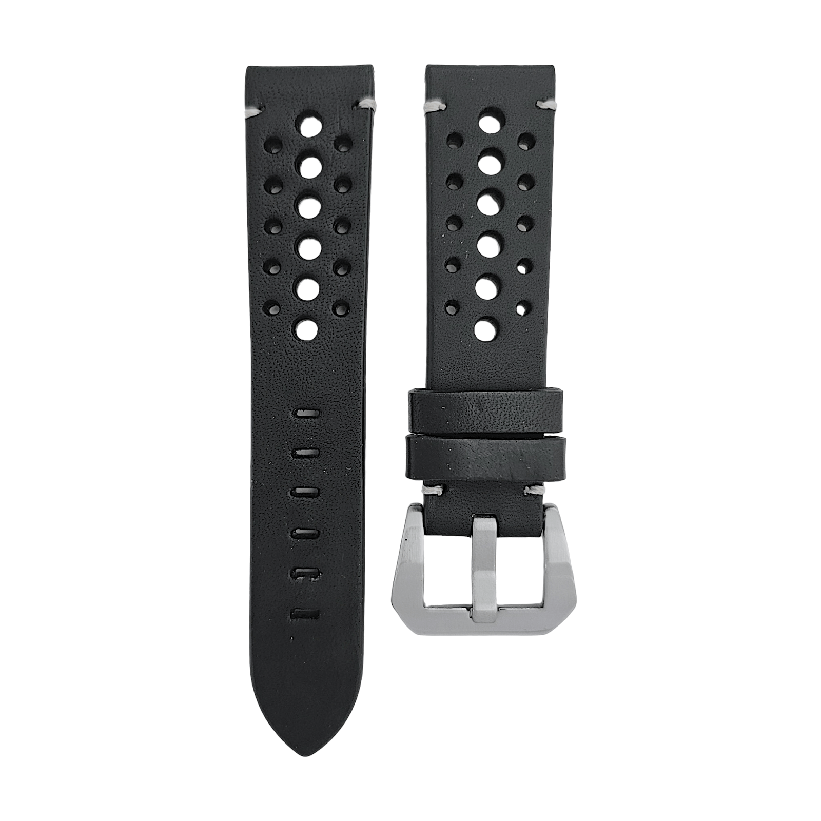 Top Grain Leather Rally Watch Strap 20mm 22mm 24mm - Wrist Envy