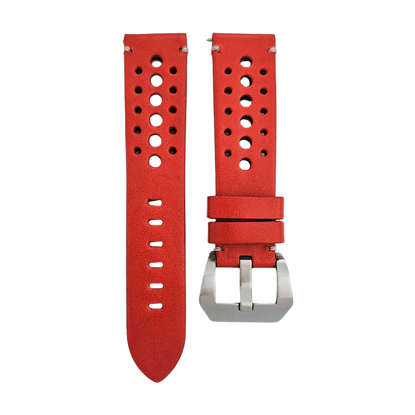 Top Grain Leather Rally Watch Strap 20mm 22mm 24mm - Wrist Envy