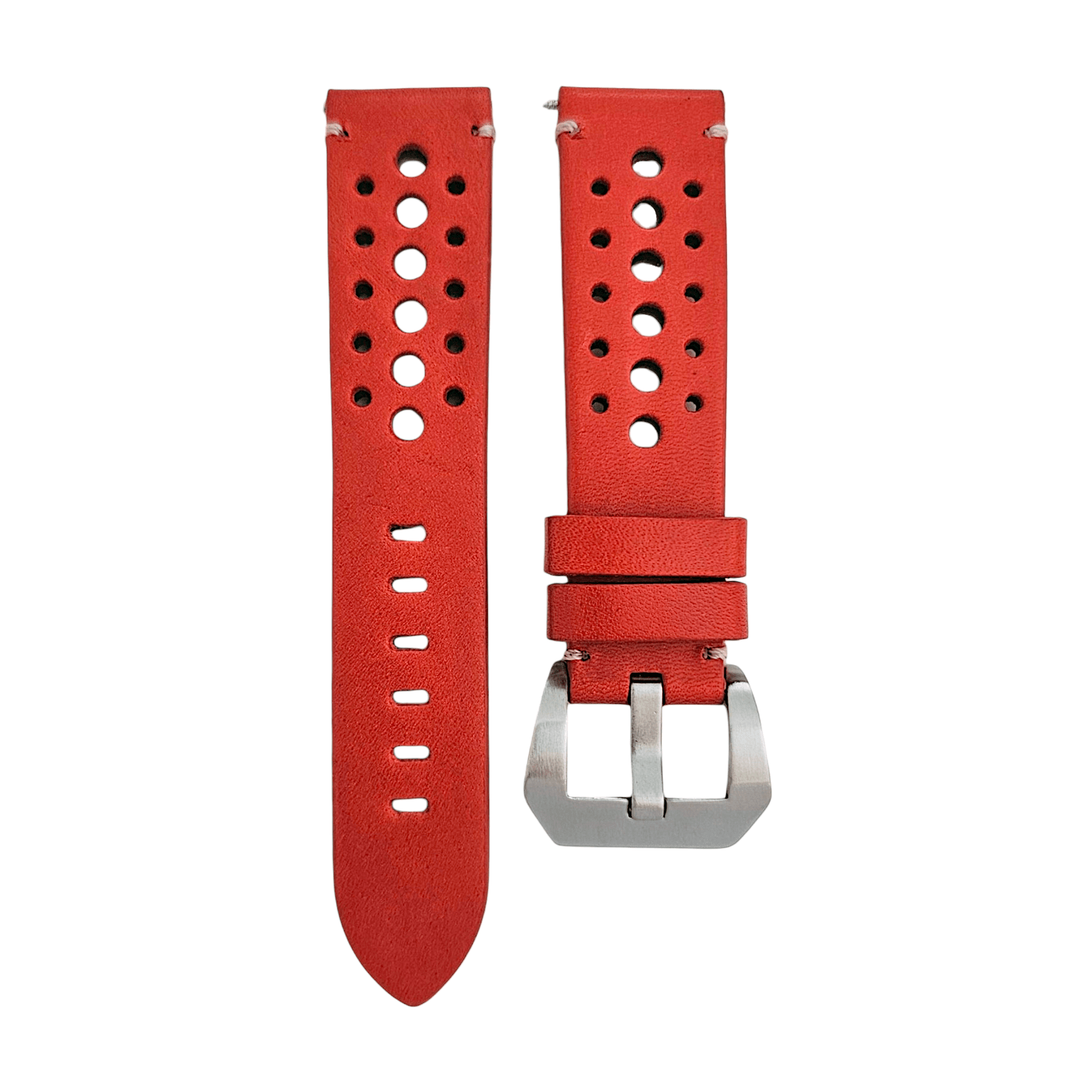 Top Grain Leather Rally Watch Strap 20mm 22mm 24mm - Wrist Envy