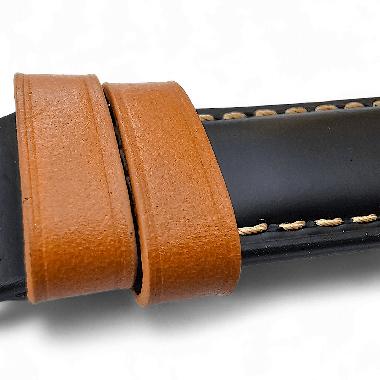 Top Grain Padded Leather Watch Strap For Apple IWatch Black - Wrist Envy
