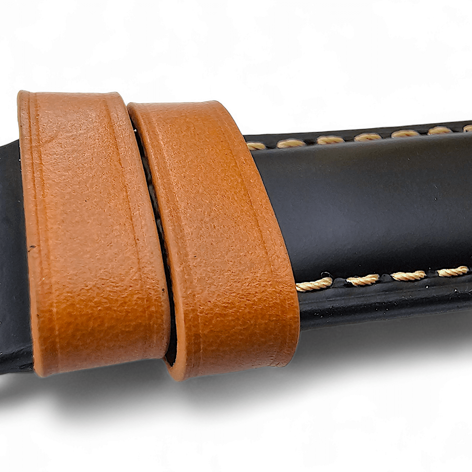 Top Grain Padded Leather Watch Strap For Apple IWatch Black - Wrist Envy
