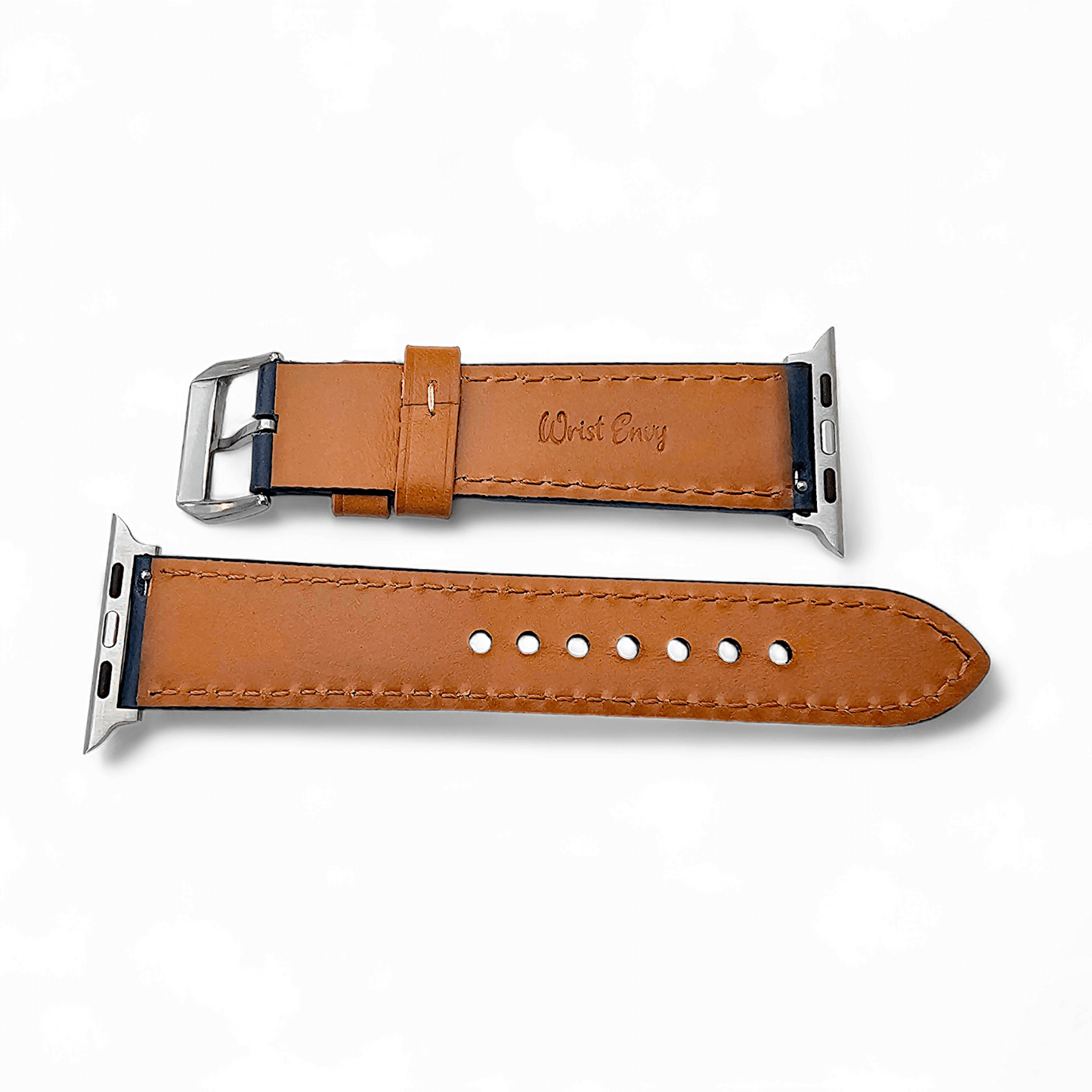 Top Grain Padded Leather Watch Strap For Apple IWatch Blue - Wrist Envy