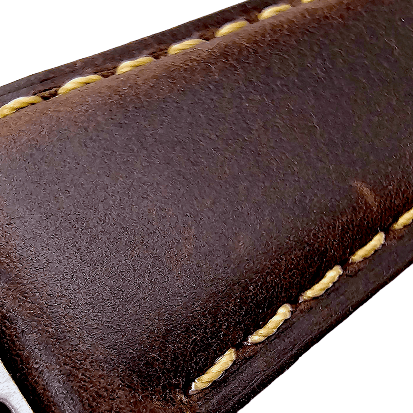 Top Grain Padded Leather Watch Strap For Apple IWatch Brown - Wrist Envy