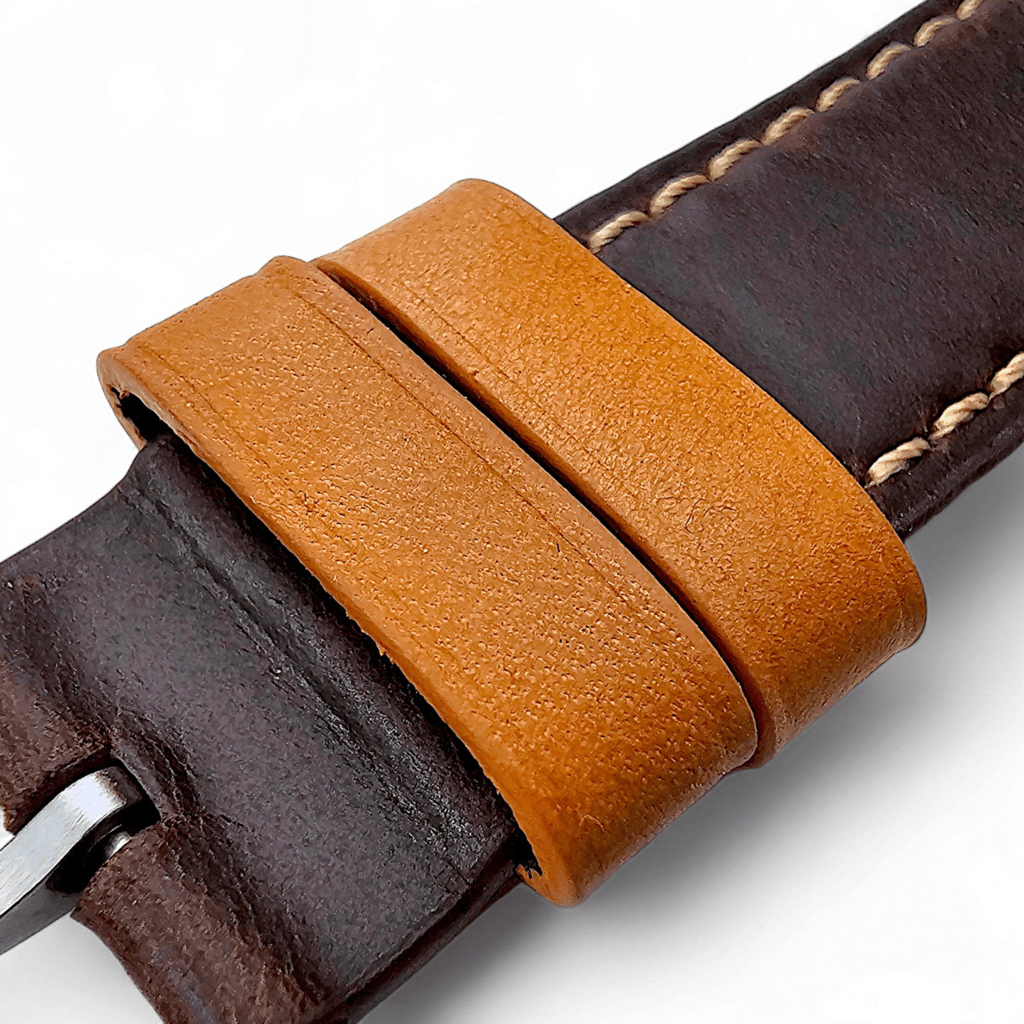 Top Grain Padded Leather Watch Strap For Apple IWatch Brown - Wrist Envy