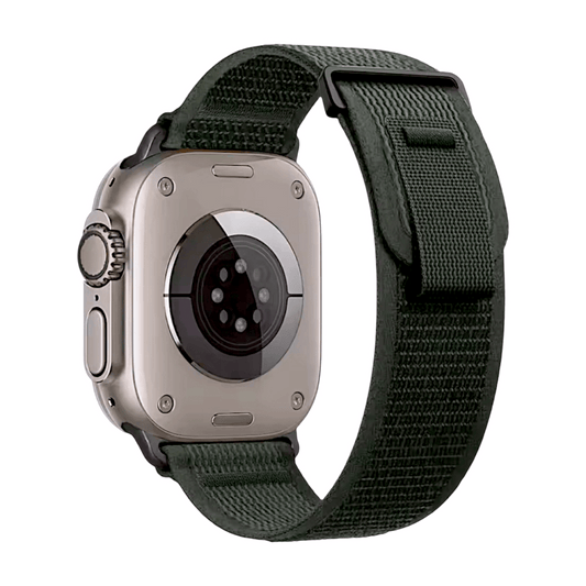 Trail Loop Nylon Stretch Strap For Apple Watch Army Green - Wrist Envy
