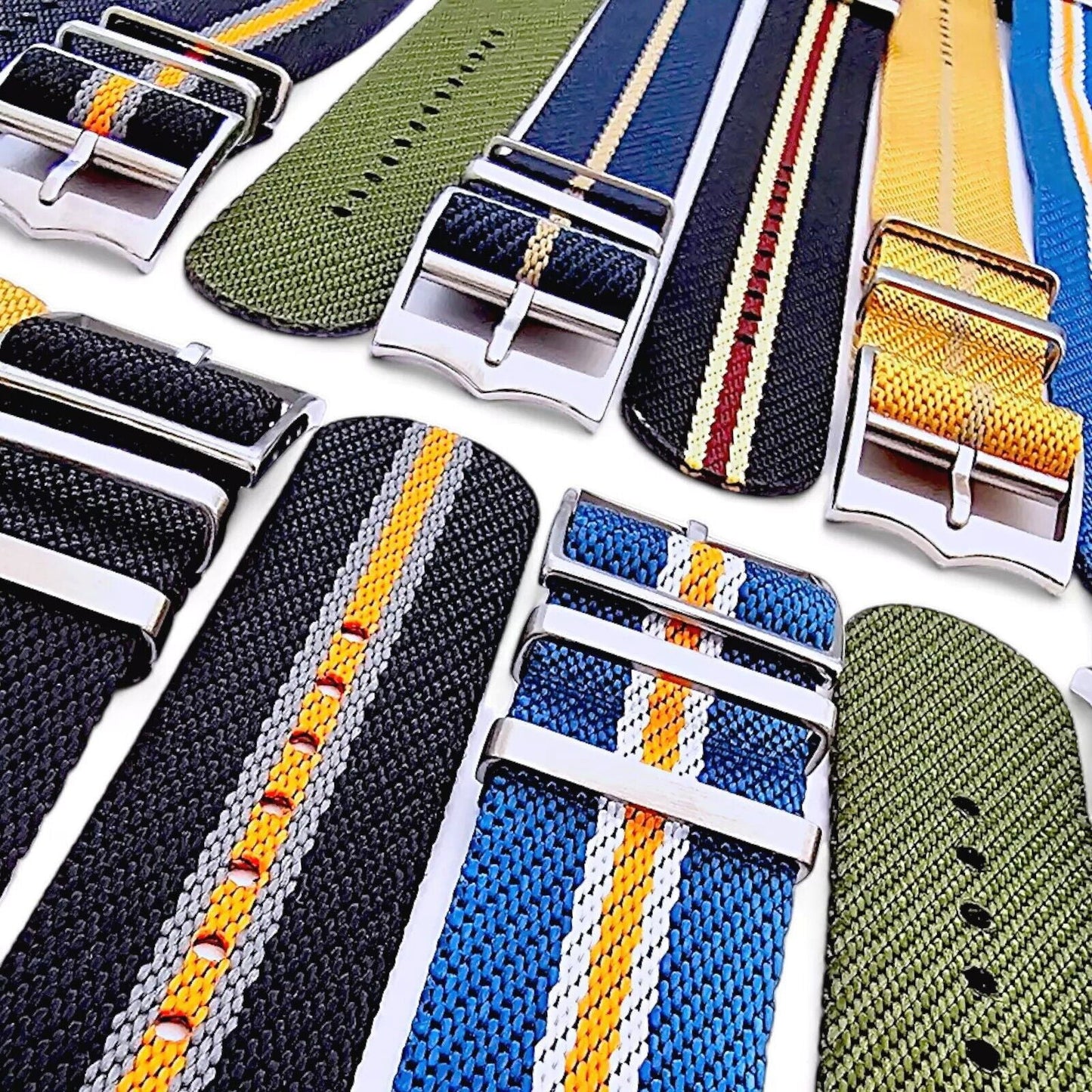 Tudor Style Buckle Nylon Military Watch Strap 20mm 22mm - Wrist Envy