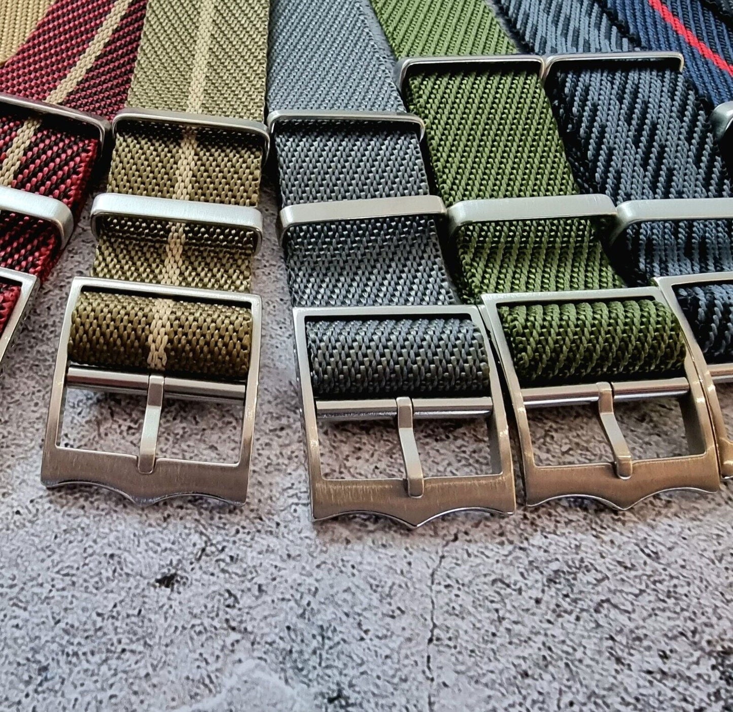 Tudor Style Buckle Nylon Military Watch Strap 20mm 22mm - Wrist Envy