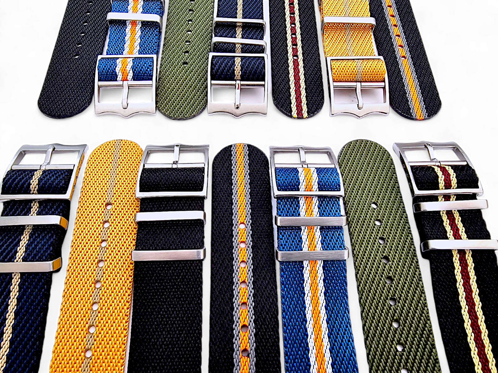 Tudor Style Buckle Nylon Military Watch Strap 20mm 22mm - Wrist Envy