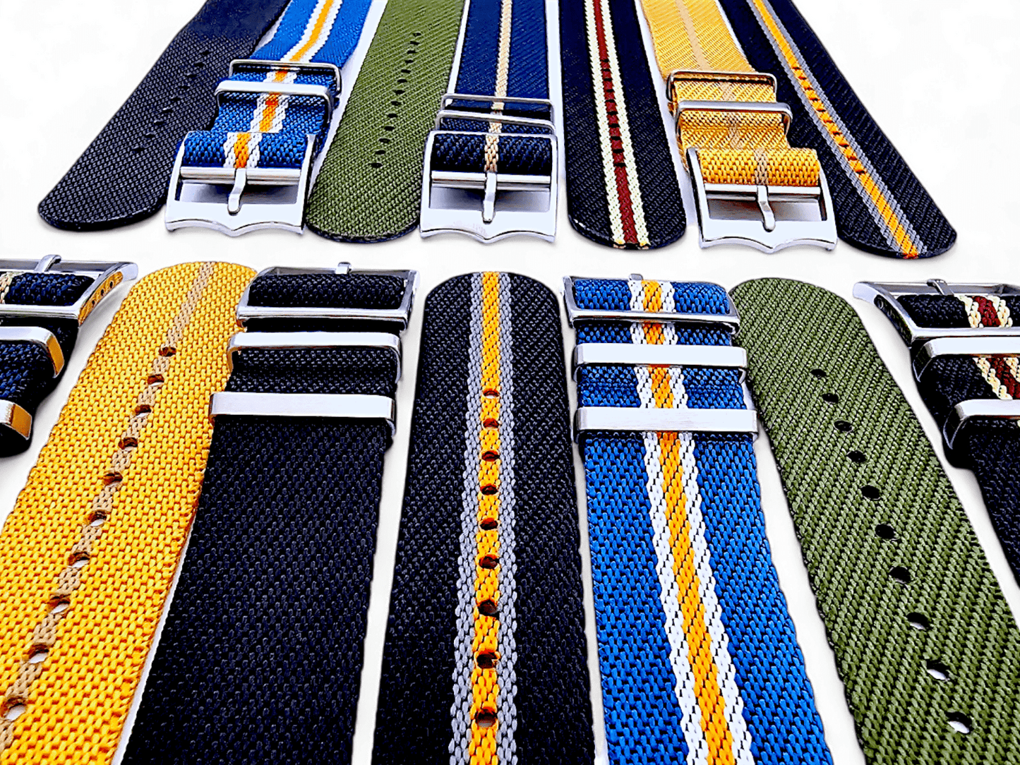 Tudor Style Buckle Nylon Military Watch Strap 20mm 22mm - Wrist Envy