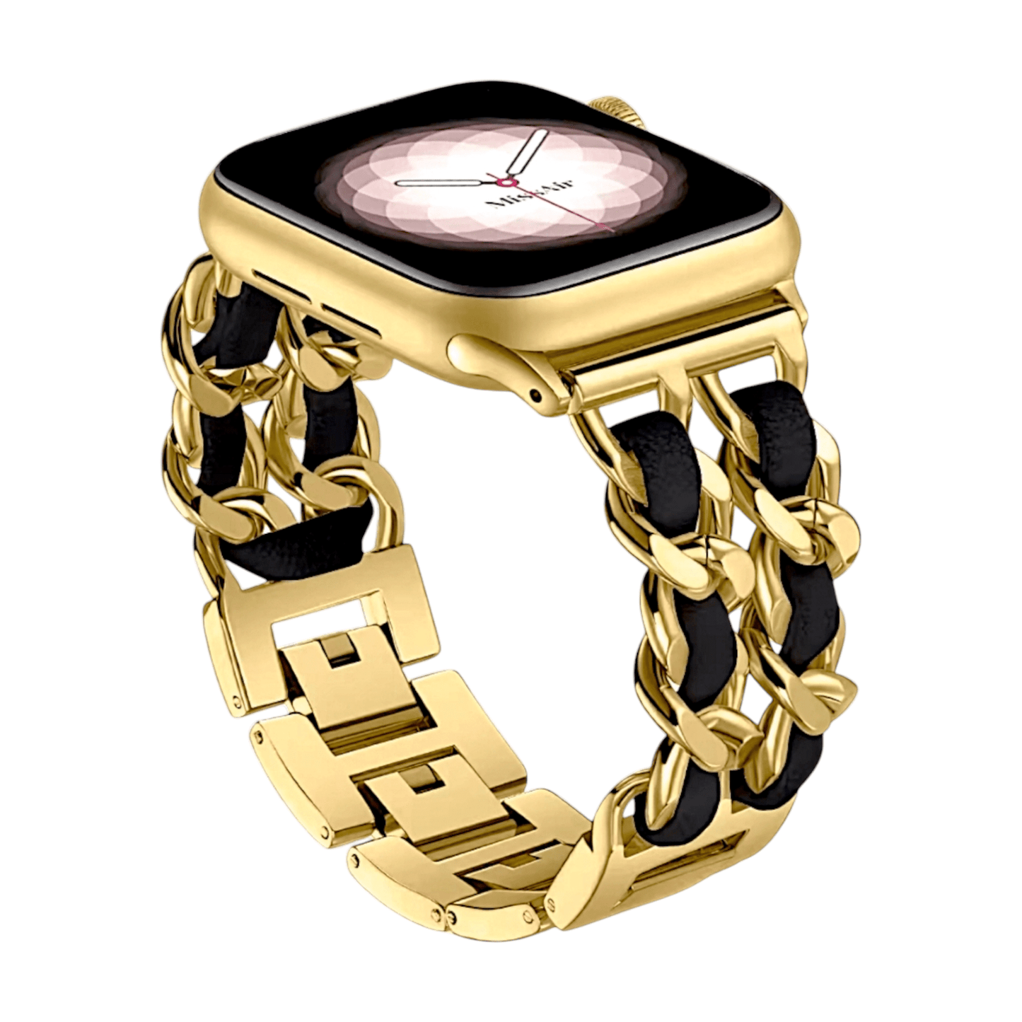 Twisted Lace Metal Bracelet for Apple Watch Gold Black - Wrist Envy