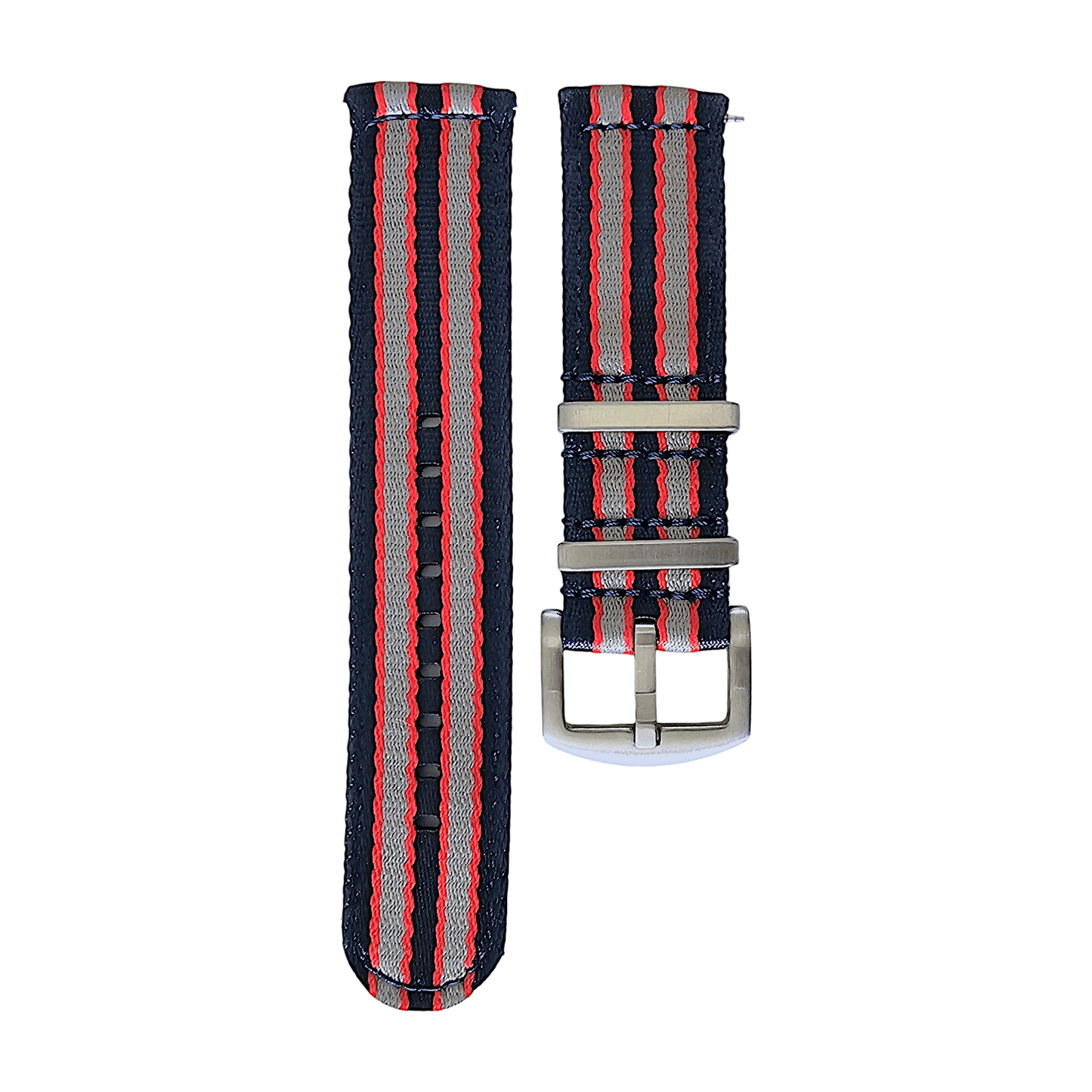 Two Piece Nylon Military Canvas Watch Strap Band Army Military Bond 20mm 22mm Mens - Wrist Envy
