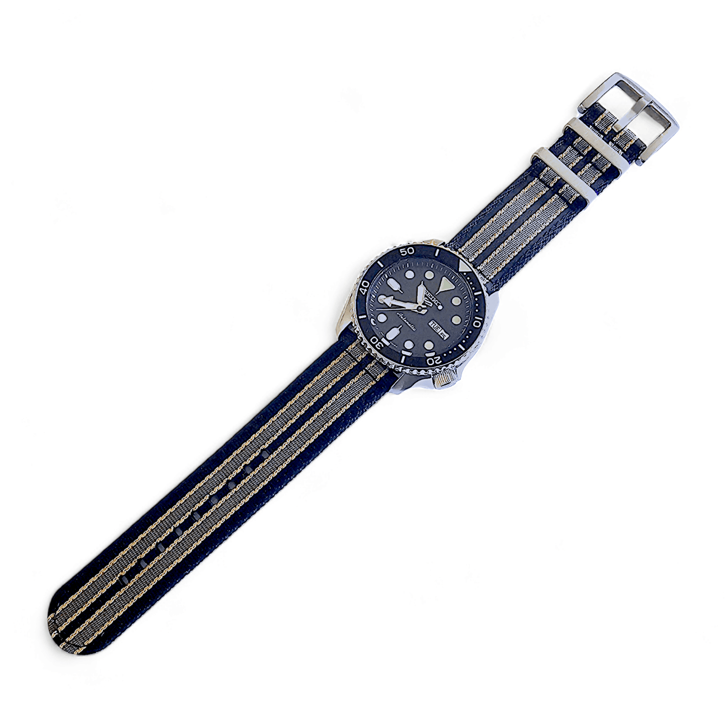 Two Piece Nylon Military Canvas Watch Strap Band Army Military Bond 20mm 22mm Mens - Wrist Envy