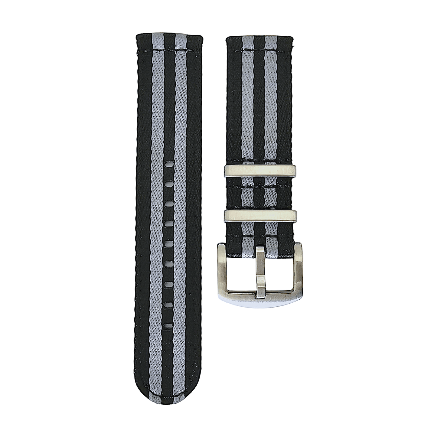 Two Piece Nylon Military Canvas Watch Strap Band Army Military Bond 20mm 22mm Mens - Wrist Envy