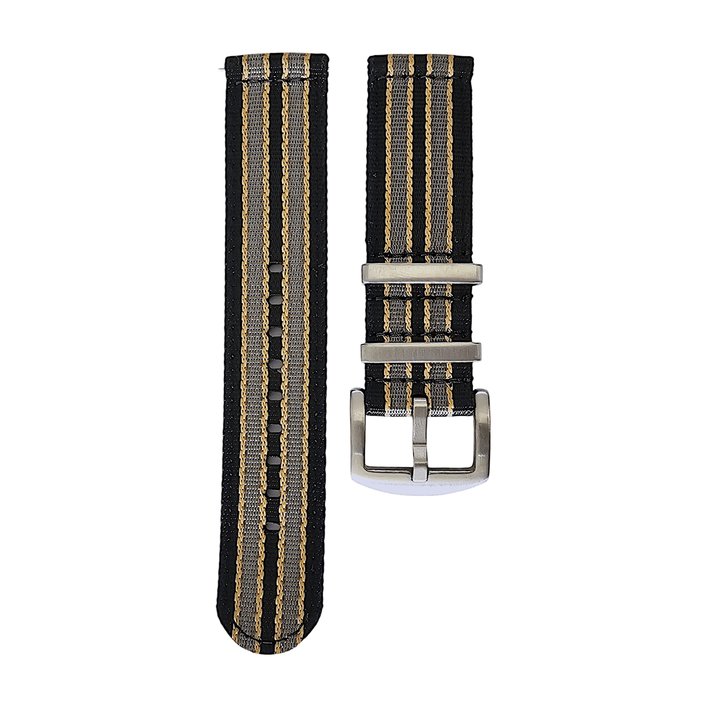 Two Piece Nylon Military Canvas Watch Strap Band Army Military Bond 20mm 22mm Mens - Wrist Envy