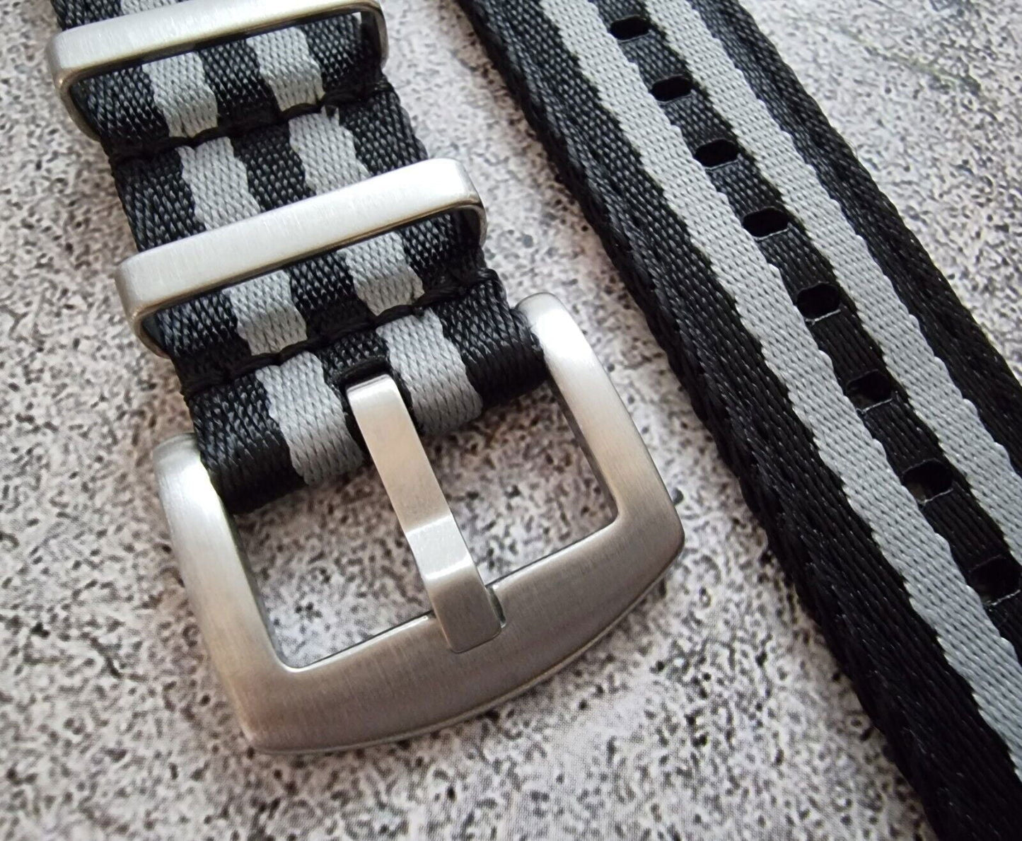 Two Piece Nylon Military Canvas Watch Strap Band Army Military Bond 20mm 22mm Mens - Wrist Envy
