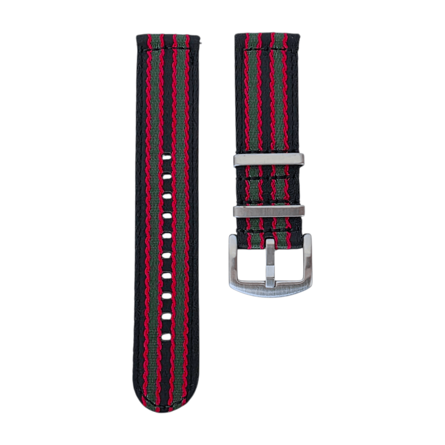 Two Piece Nylon Military Canvas Watch Strap Band Army Military Bond 20mm 22mm Mens - Wrist Envy