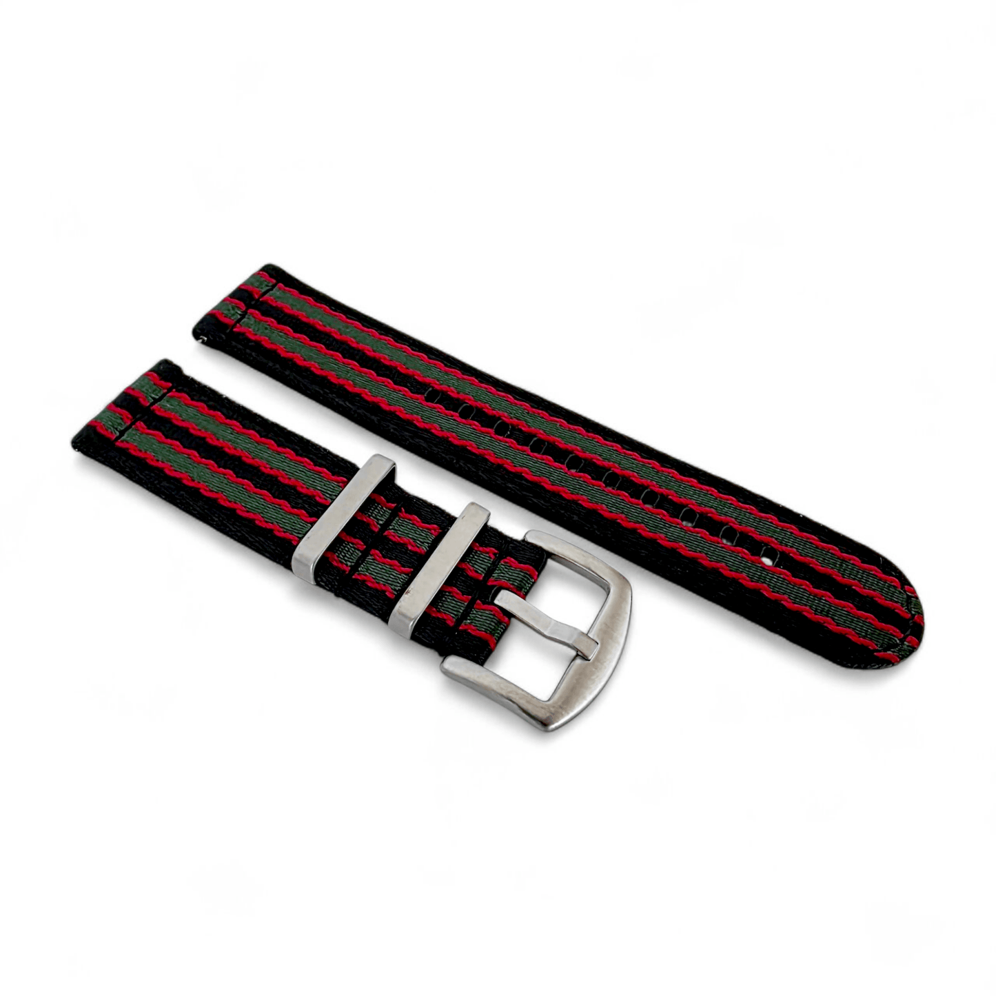 Two Piece Nylon Military Canvas Watch Strap Band Army Military Bond 20mm 22mm Mens - Wrist Envy
