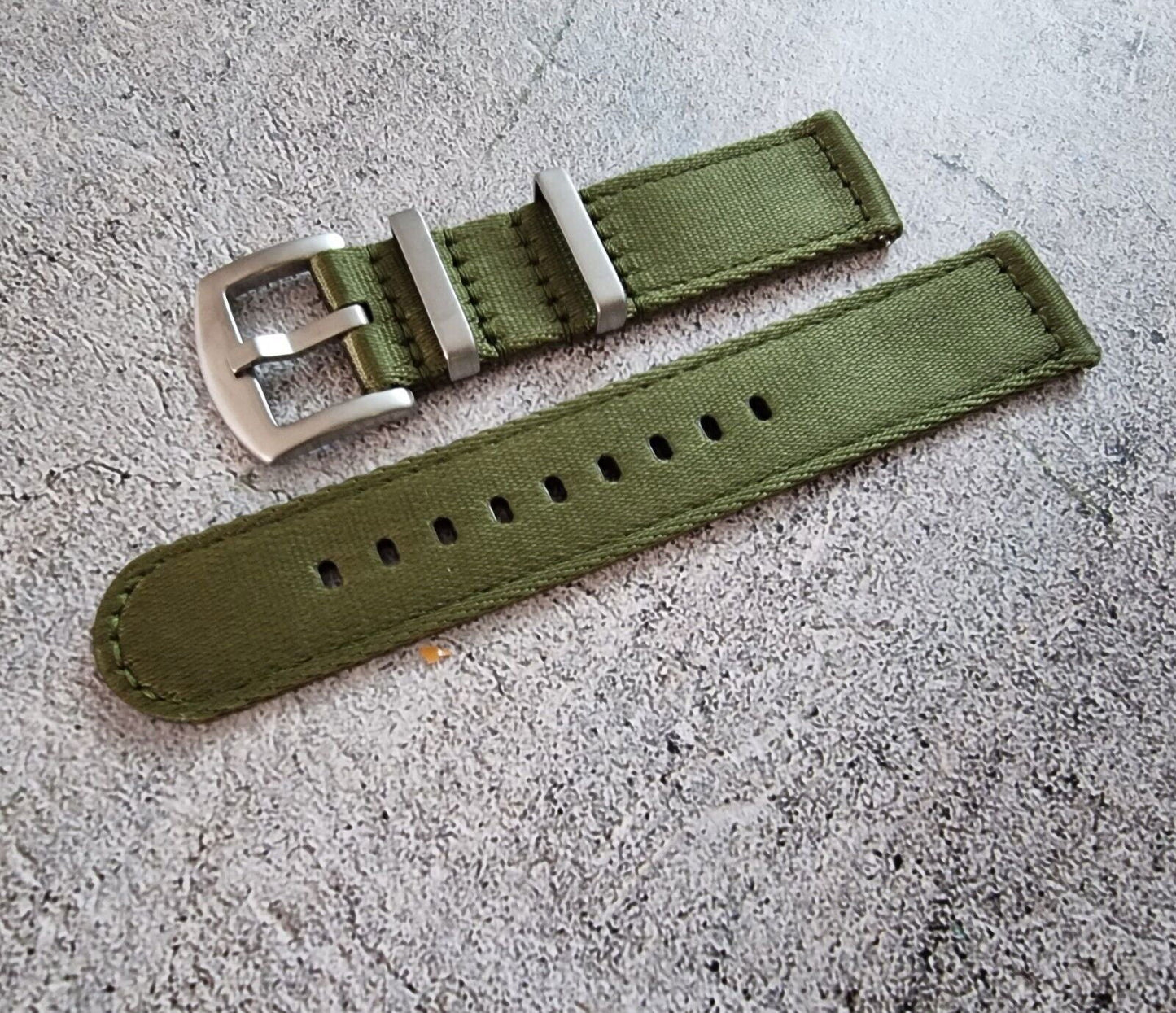 Two Piece Nylon Military Canvas Watch Strap Band Army Military Bond 20mm 22mm Mens - Wrist Envy