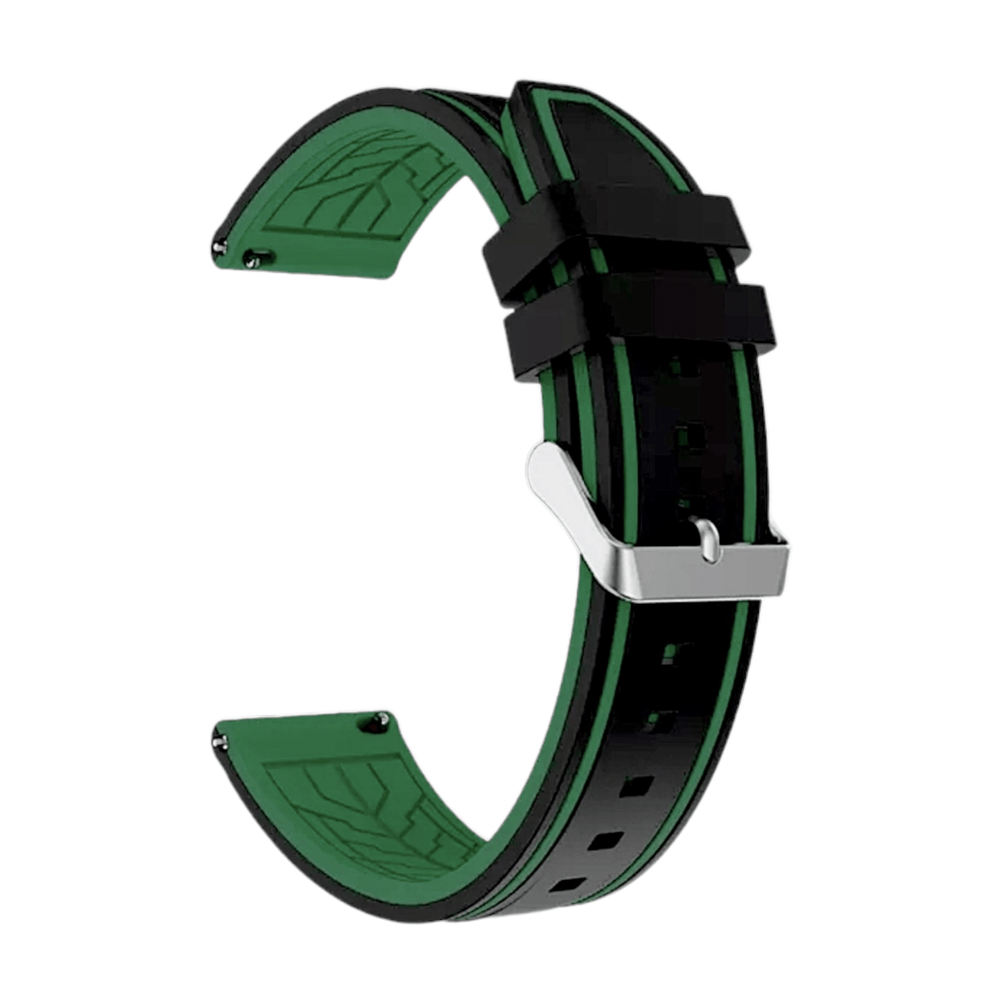 Two Tone Silicone Rubber Divers Watch Strap Band 20mm 22mm 24mm - Wrist Envy