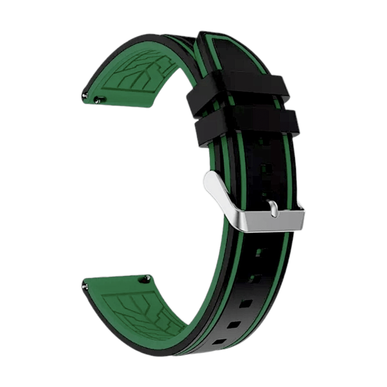 Two Tone Silicone Rubber Divers Watch Strap Band 20mm 22mm 24mm - Wrist Envy