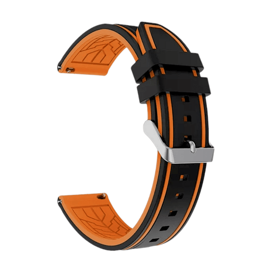 Two Tone Silicone Rubber Divers Watch Strap Band 20mm 22mm 24mm - Wrist Envy