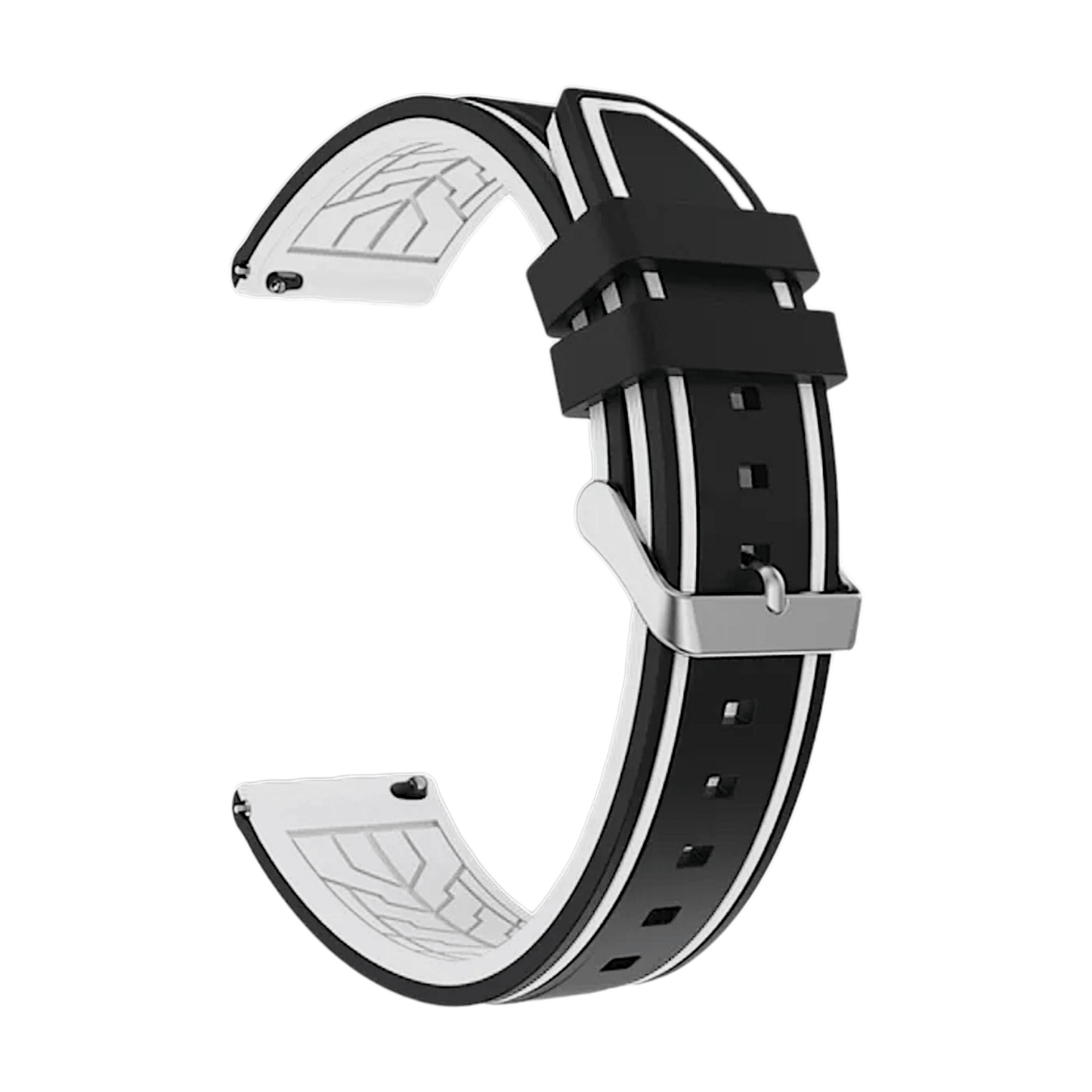 Two Tone Silicone Rubber Divers Watch Strap Band 20mm 22mm 24mm - Wrist Envy