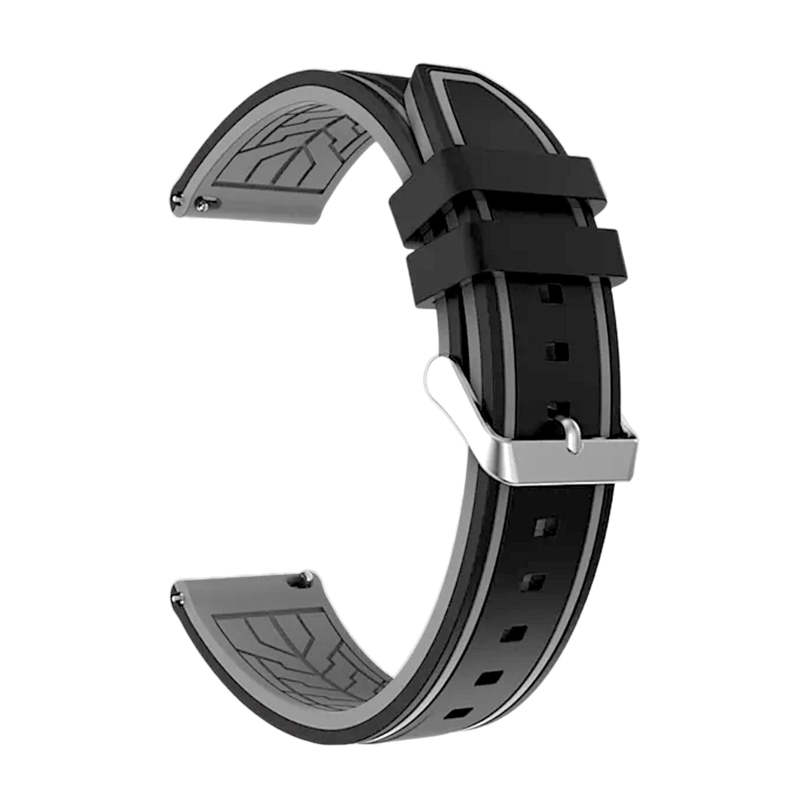 Two Tone Silicone Rubber Divers Watch Strap Band 20mm 22mm 24mm - Wrist Envy