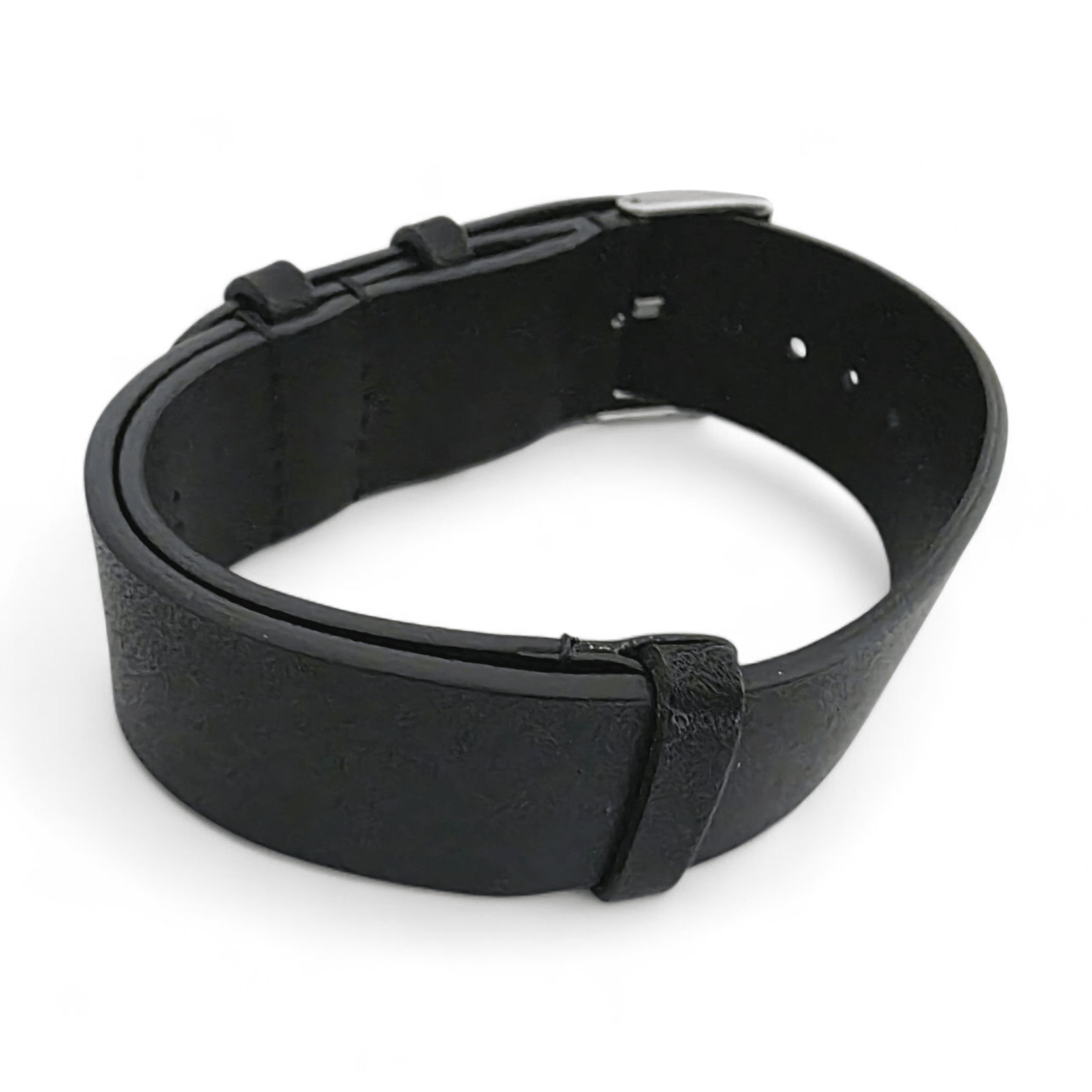 Vanguard Horween Leather Military Watch Strap 20mm 22mm Black - Wrist Envy