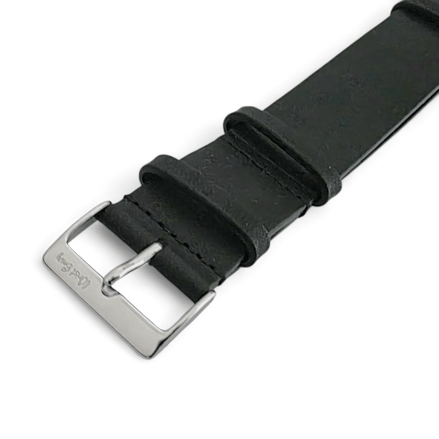 Vanguard Horween Leather Military Watch Strap 20mm 22mm Black - Wrist Envy