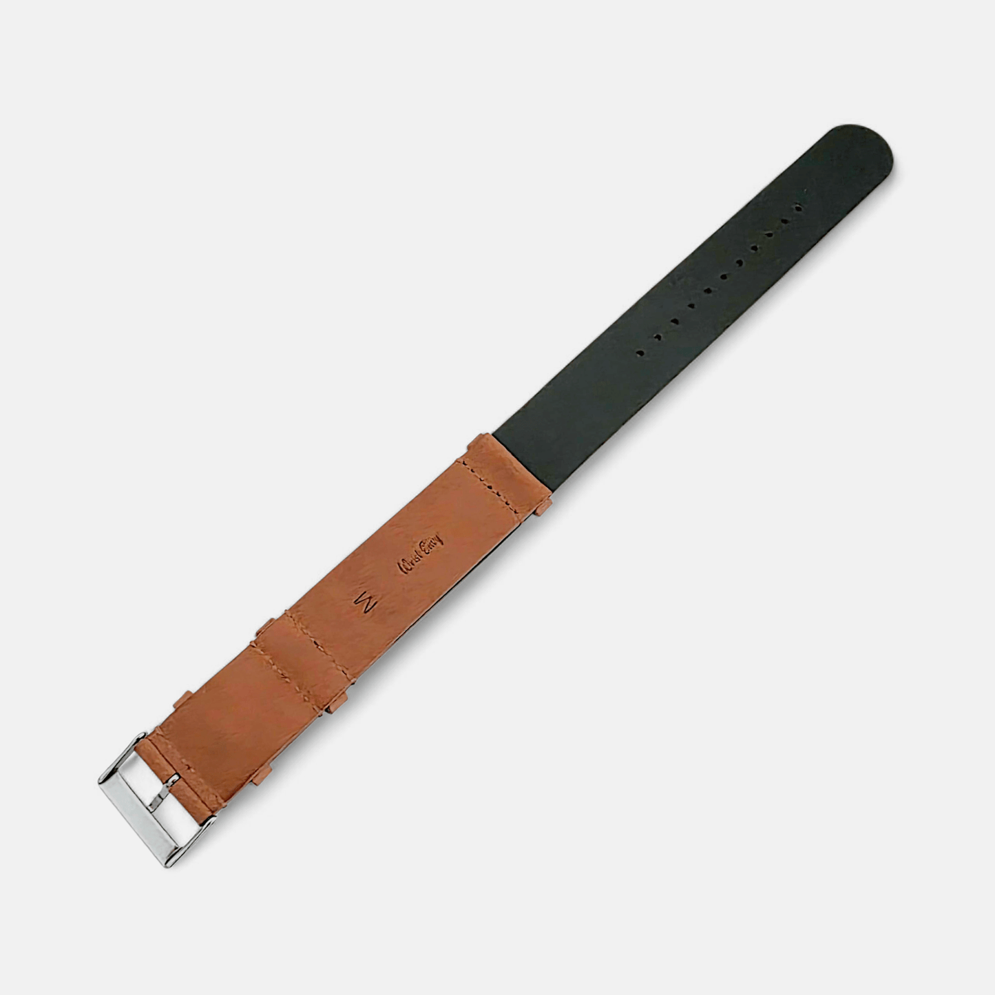 Vanguard Horween Leather Military Watch Strap 20mm 22mm Caramel Brown - Wrist Envy