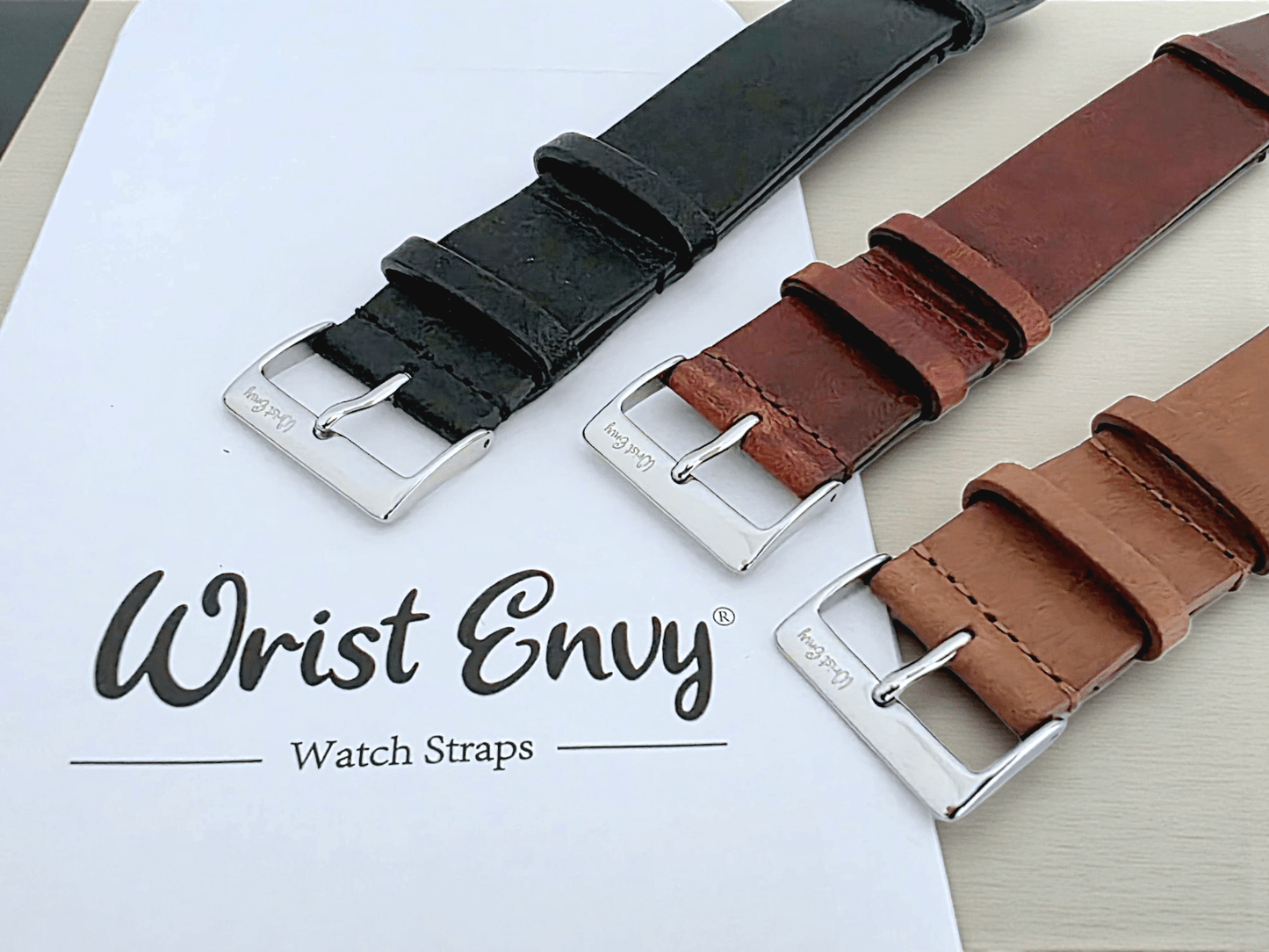 Vanguard Horween Leather Military Watch Strap 20mm 22mm Dark Brown - Wrist Envy