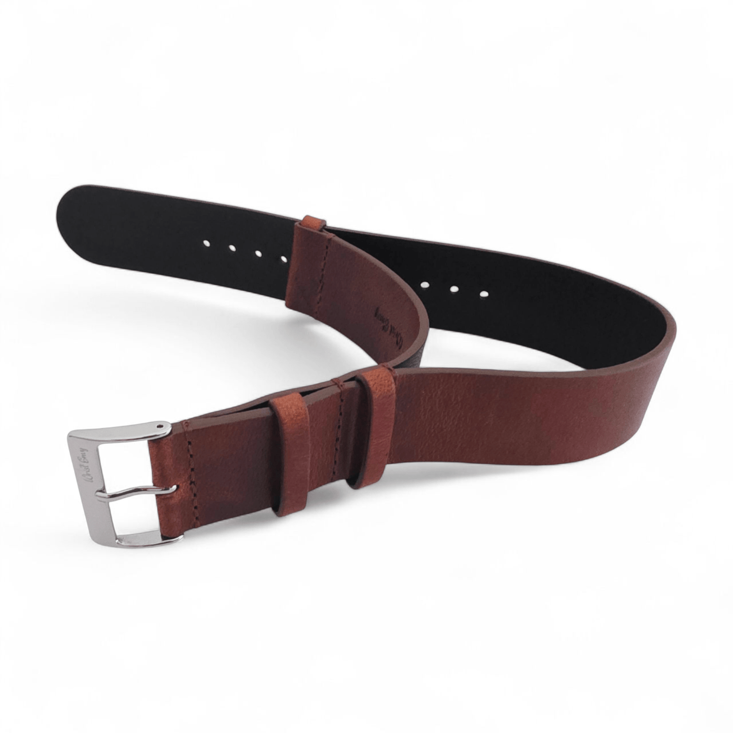 Vanguard Horween Leather Military Watch Strap 20mm 22mm Dark Brown - Wrist Envy