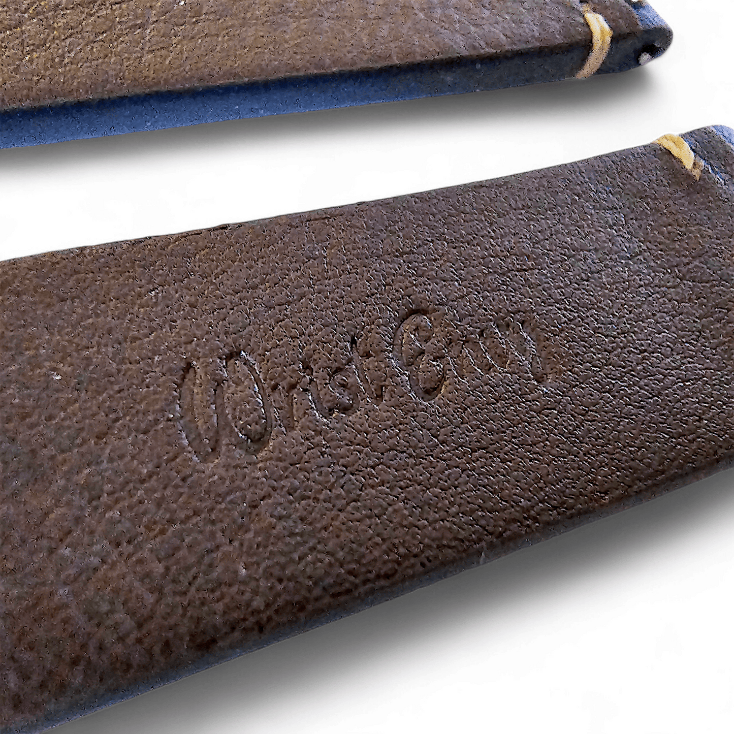 Vegetable Tanned Flat Italian Leather Watch Strap 20mm 22mm Cobalt Blue - Wrist Envy
