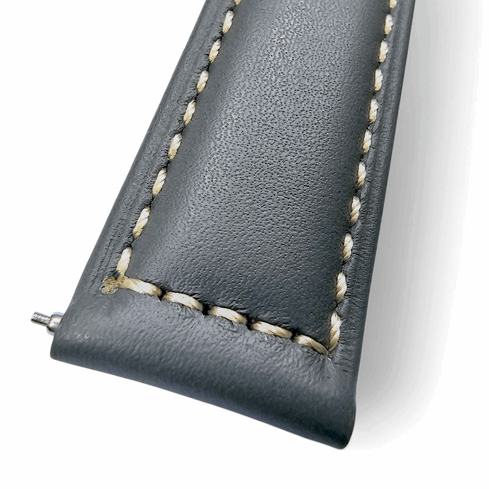 Vegetable Tanned Leather Watch Strap 20mm 22mm Pearl Grey - Wrist Envy