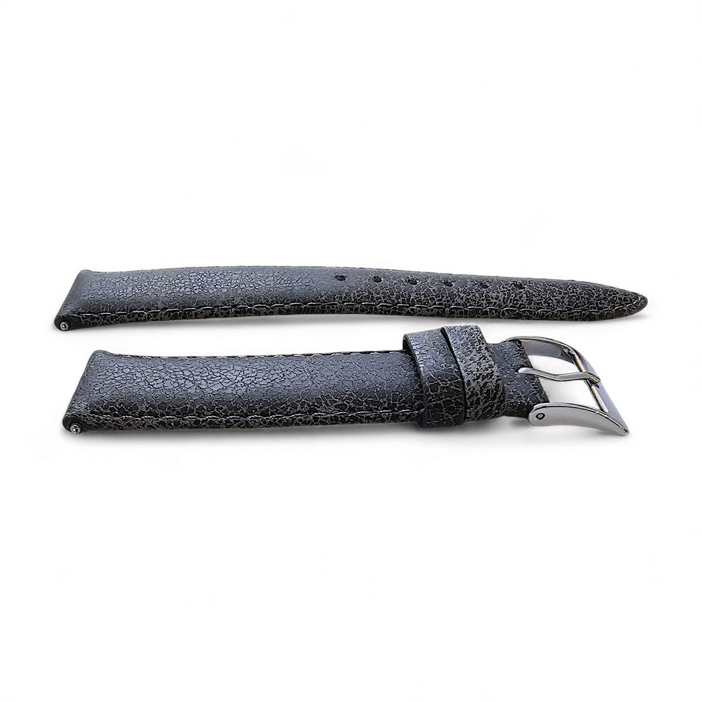 Vintage Leather Watch Strap 20mm Dark Grey - Wrist Envy