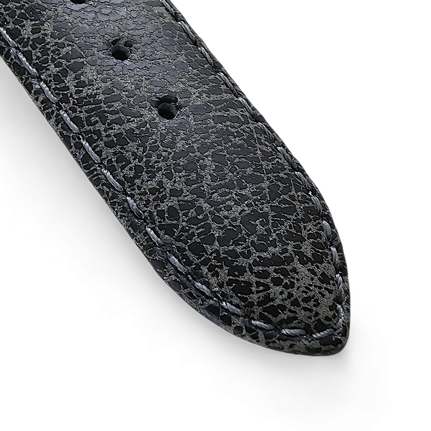 Vintage Leather Watch Strap 20mm Dark Grey - Wrist Envy