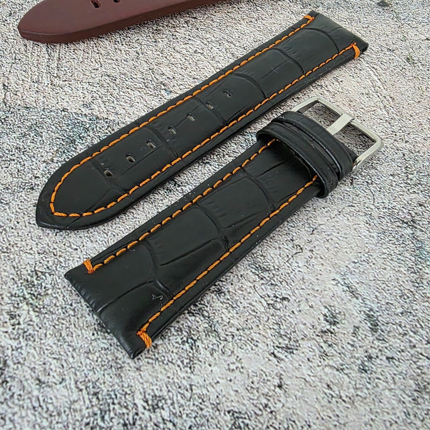 Watch Straps Job Lot Of 11 Premium Leather Luxury Bands 24mm RRP £160 Two Piece - Wrist Envy