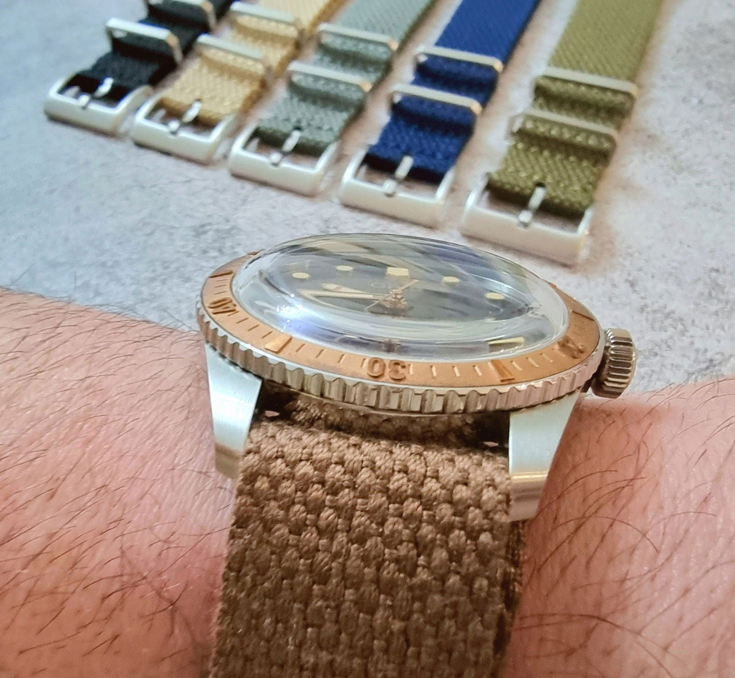 Woven Soft Cotton Nylon Military Watch Strap 20mm 22mm - Wrist Envy