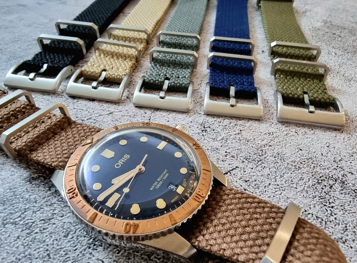 Woven Soft Cotton Nylon Military Watch Strap 20mm 22mm - Wrist Envy