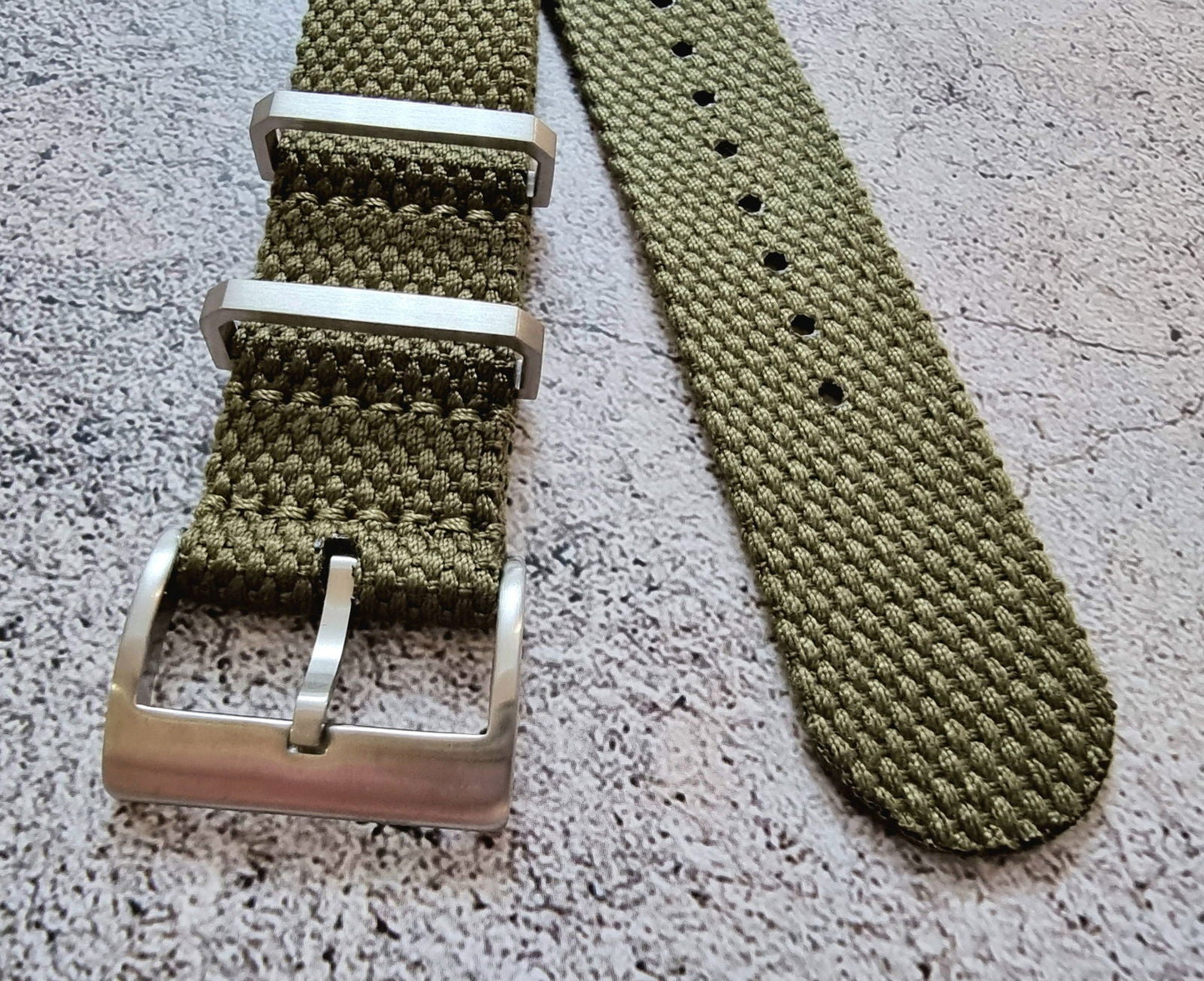 Woven Soft Cotton Nylon Military Watch Strap 20mm 22mm - Wrist Envy