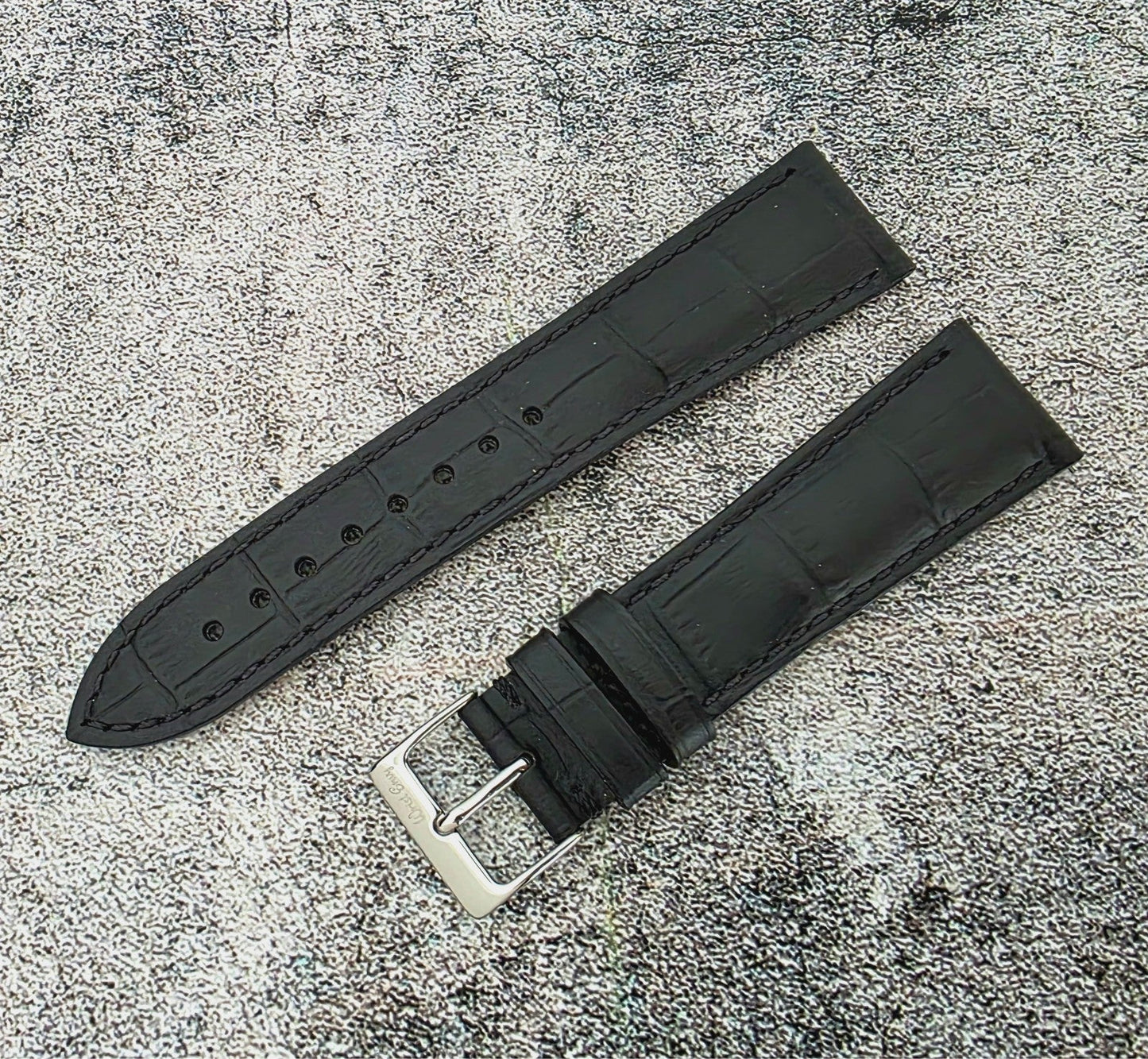 Wrist Envy Gator Print Italian Leather Watch Strap Band 20mm 22mm Quick Release - Wrist Envy