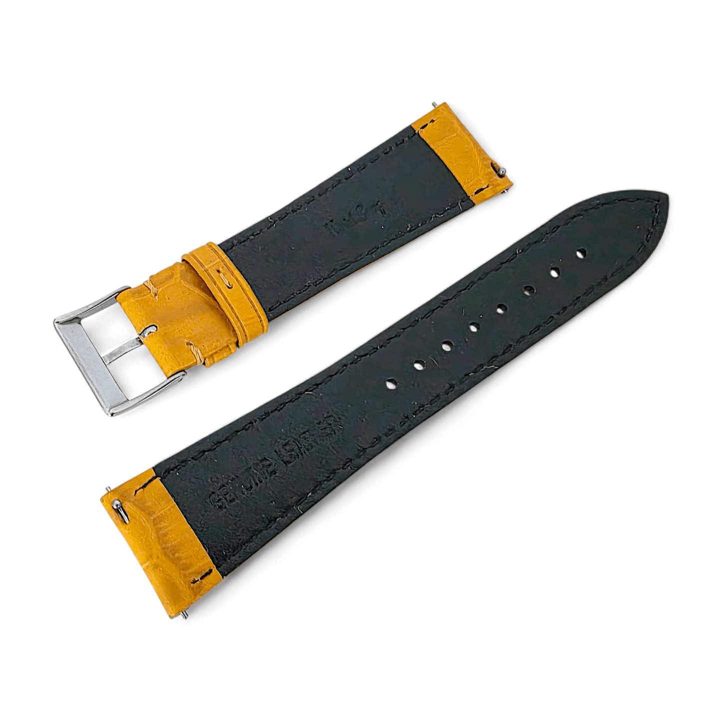 Wrist Envy Gator Print Italian Leather Watch Strap Band 20mm 22mm Quick Release - Wrist Envy