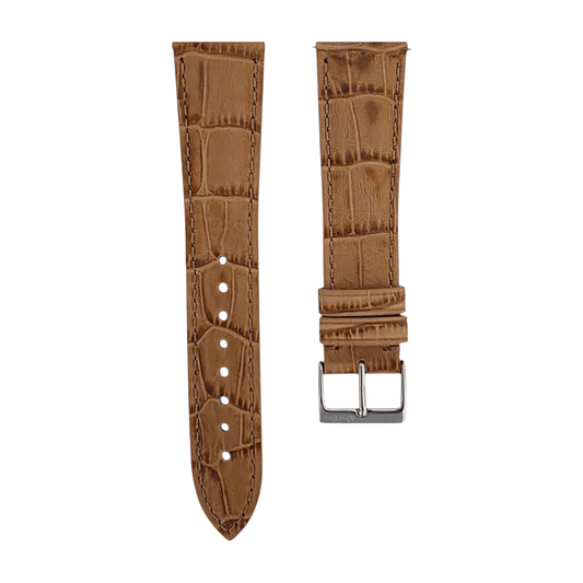 Wrist Envy Gator Print Italian Leather Watch Strap Band 20mm 22mm Quick Release - Wrist Envy