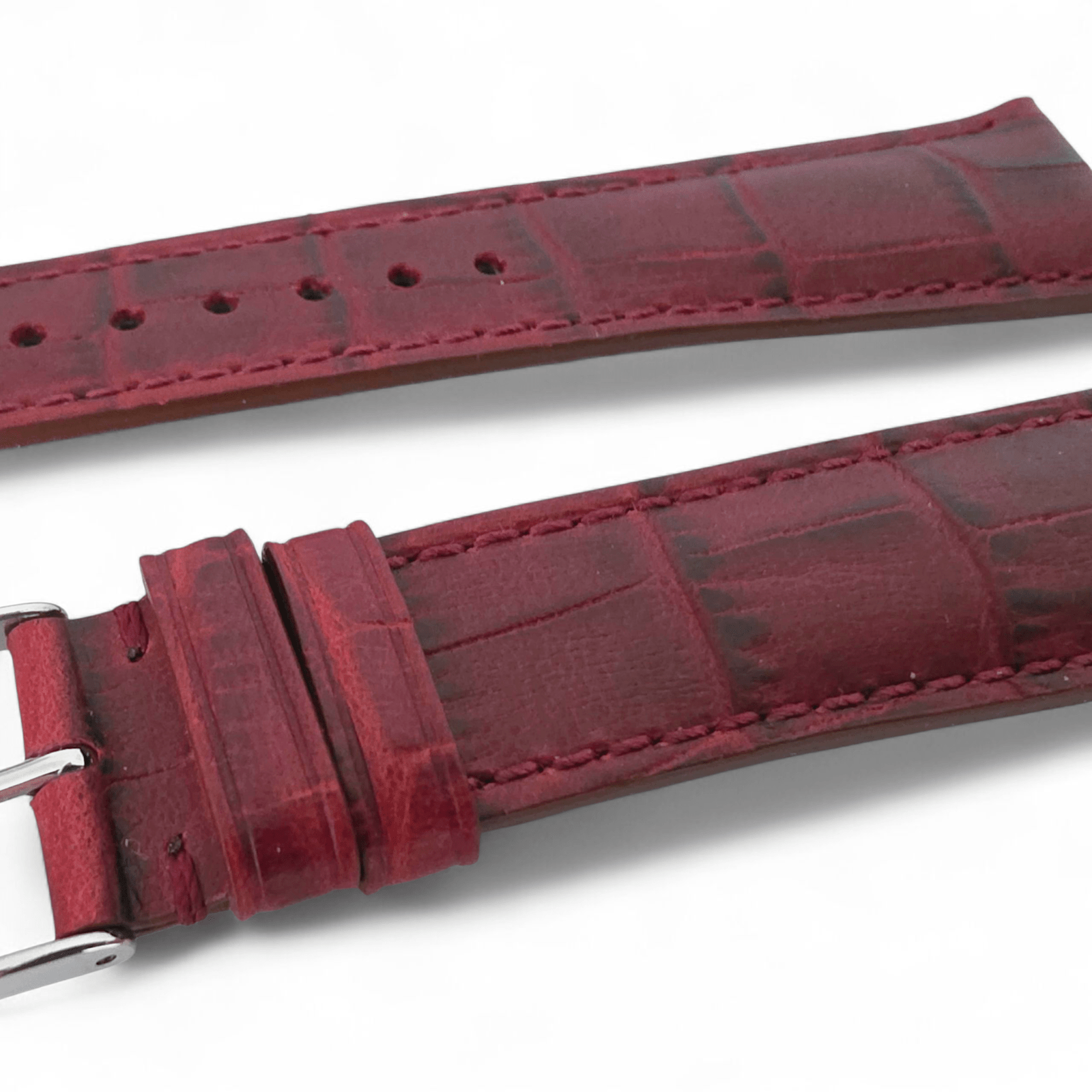 Wrist Envy Gator Print Italian Leather Watch Strap Band 20mm 22mm Quick Release - Wrist Envy