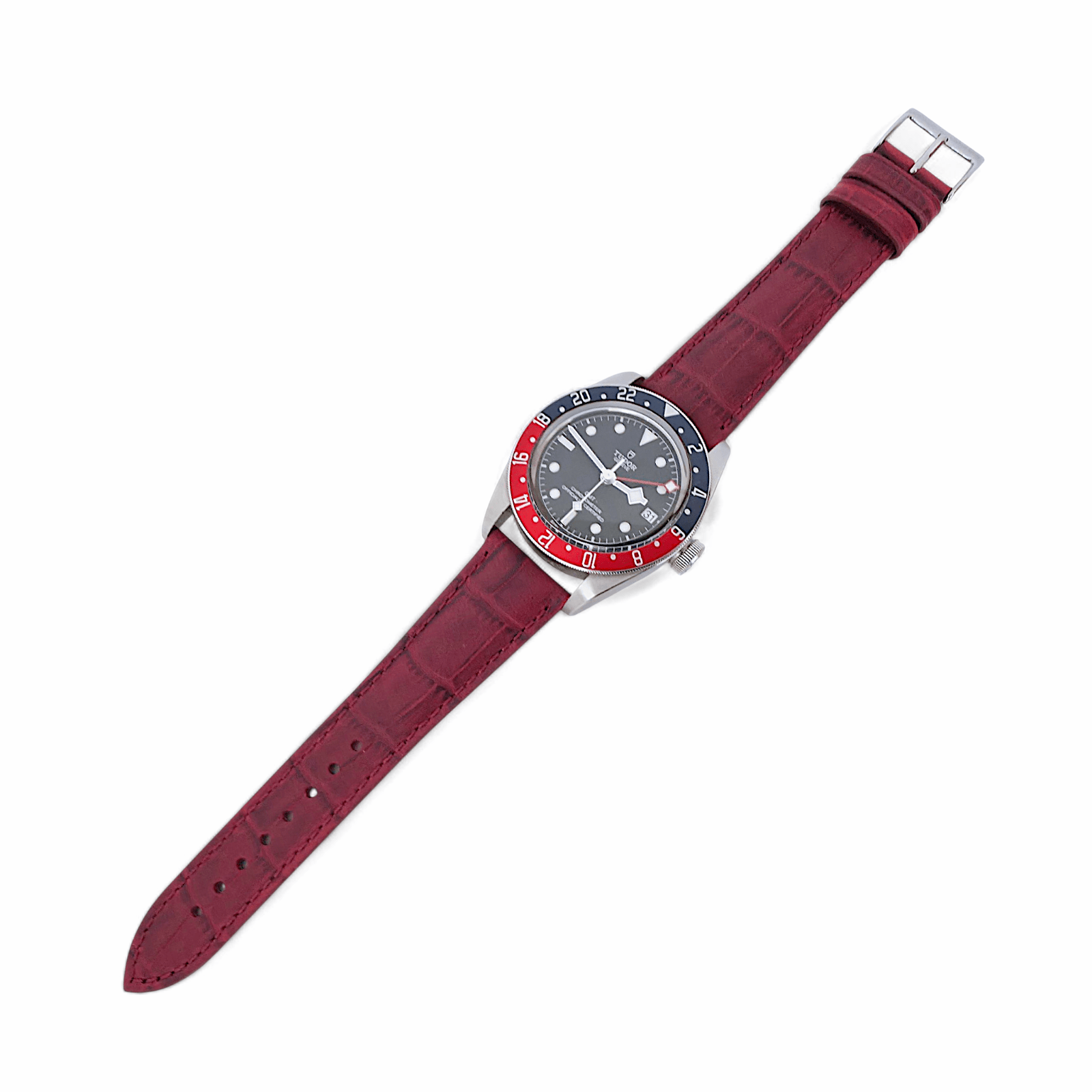 Wrist Envy Gator Print Italian Leather Watch Strap Band 20mm 22mm Quick Release - Wrist Envy