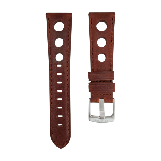 Wrist Envy Horween Leather Rally Racing Watch Strap Band Quick Release 20m 22mm - Wrist Envy