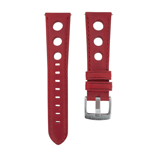 Wrist Envy Horween Leather Rally Racing Watch Strap Band Quick Release 20m 22mm - Wrist Envy